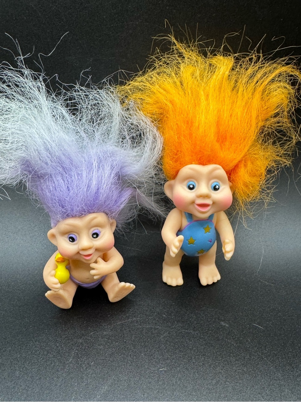 VTG 1991 Applause Magic Troll Babies Lot Of 2 Rubber Duck